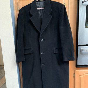 Jones New York Men's 42S Black Wool Blend Long Suit Coat